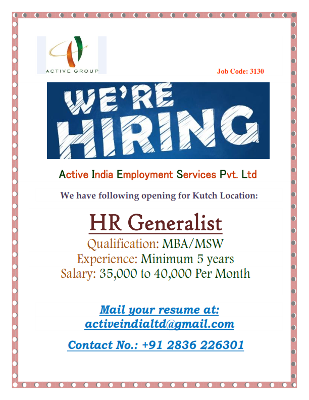 Career Opportunity for Gujarat